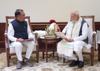 मुख्यमंत्री विष्णुदेव साय ने प्रधानमंत्री नरेंद्र मोदी से की मुलाकात,प्रदेश के विकास को लेकर की चर्चा