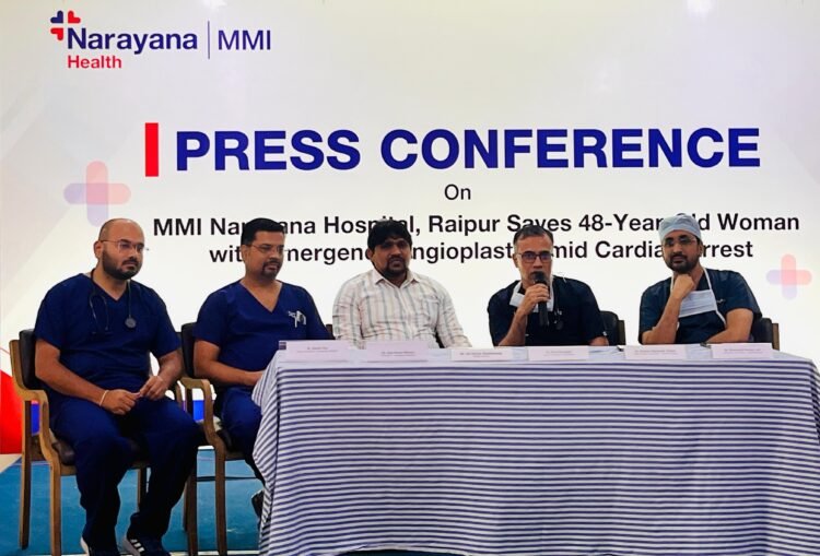 कार्डियक अरेस्ट के दौरान डॉ. सुनील गौनियाल ने की आपातकालीन एंजियोप्लास्टी 48 वर्षीय महिला को मिला नया जीवन