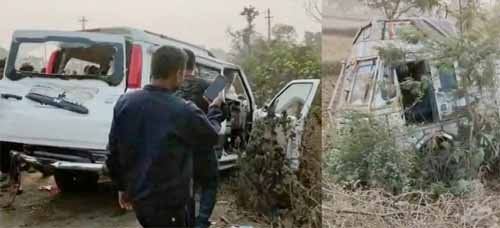 स्कॉर्पियो और ट्रक में जोरदार भिडंत, पांच की दर्दनाक मौत, तीन गंभीर