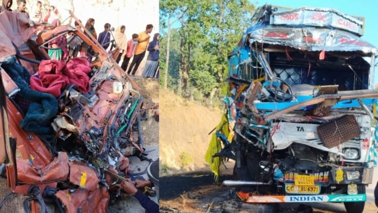 दर्दनाक सड़क हादसा :  दोनों ड्राइवरों की मौके पर हुई मौत…