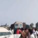  देमार के पास कार–ट्रक की भीषण टक्कर, बुजुर्ग की मौत, चार घायल