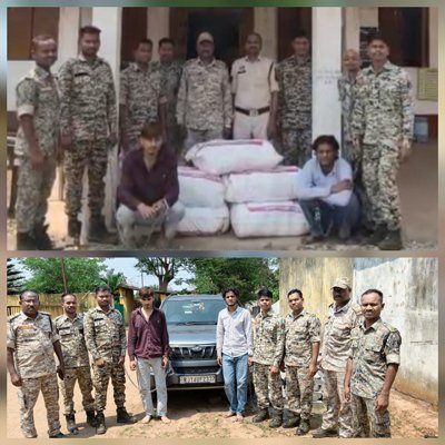 115 किलो गांजा के साथ कार सवार 2 गिरफ्तार