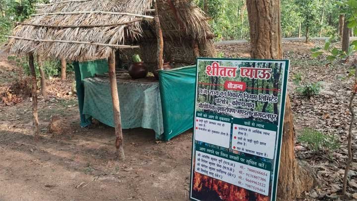 वन विकास निगम की अनूठी पहलरू सार्वजनिक प्याऊ से  प्यास भी बुझा रहे, जंगलों को आग से भी बचा रहे