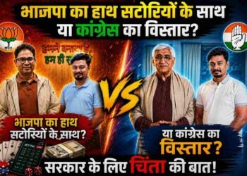 भाजपा का हाथ सटोरियों के साथ.?या कांग्रेस का विस्तार..?सरकार के लिए चिंता की बात