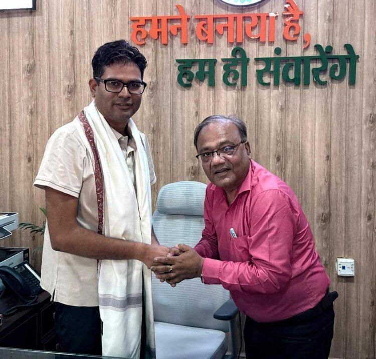 वित्तमंत्री  ओ.पी. चौधरी से मिले कुलपति प्रो. दयाल