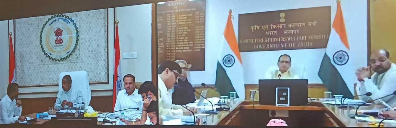 अल-नीनो के मद्देनजर केंद्रीय कृषि मंत्री श्री चौहान ने ली छत्तीसगढ़ की खेती-किसानी की जानकारी