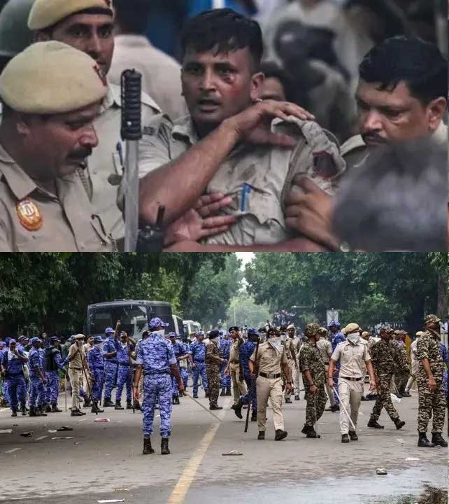 दिल्ली: छात्र प्रदर्शन के दौरान हिंसा, कई पुलिसकर्मी घायल