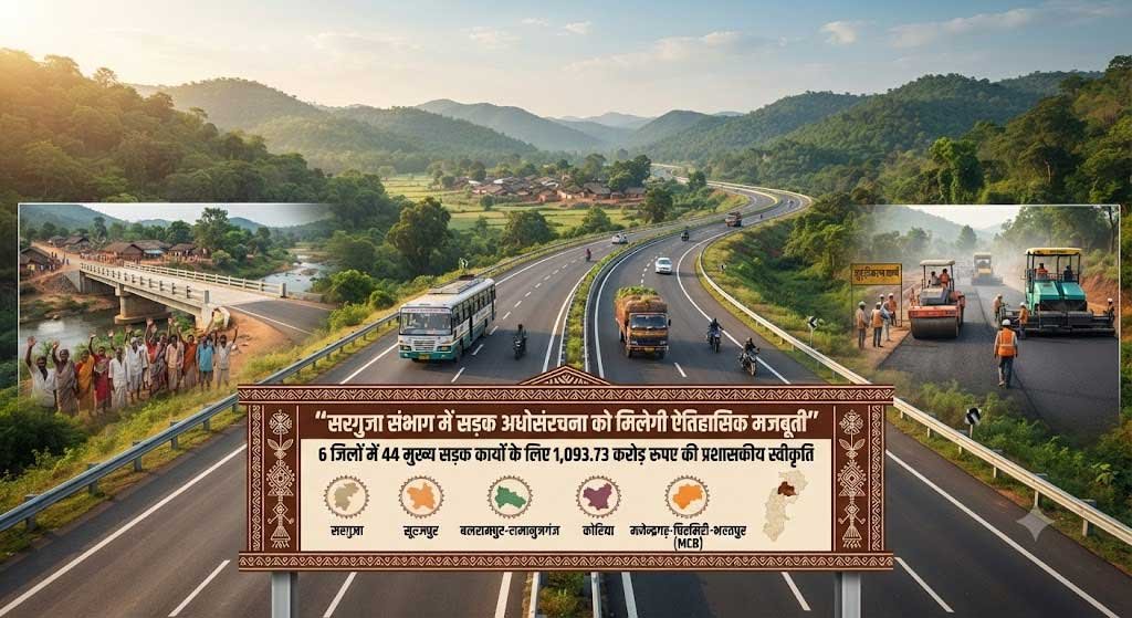 सरगुजा संभाग में सड़क अधोसंरचना को मिलेगी ऐतिहासिक मजबूती
